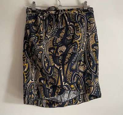 TIGERLILY Ladies Blue Paisley Wrap Cotton Mini Skirt Size Small (6-8) Party • $29.95