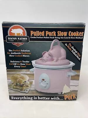 Bacon 🥓 Nation Pulled Pork Slow Cooker Sliders Pig Lover 🐖 Super Cute! • $58.99