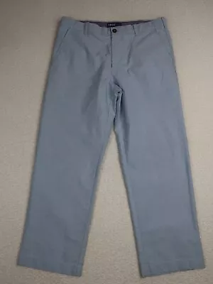 IZOD Men's Chino Pants Size 34x30 Straight Fit Blue Seersucker Mid Rise Cotton • $10.88