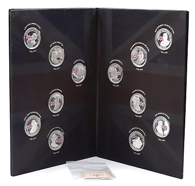 2009 Proof Silver Plated 12 Greatest Britons 12 Coin Set Cromwell Churchill  • £149.95