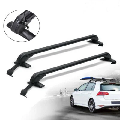 For VW MK5 MK6 MK7 Car Top Roof Rack Cross Bars 43.3  Luggage Cargo Carrier+Lock • $82.95