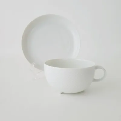 Rosenthal Studio Line White Textured Footed Cup/Saucer Artist Tapio Wikkala • $38.34