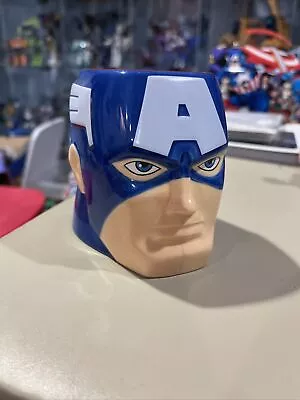 Disney Store Ceramic Marvel Captain America Sculptured 3D Coffee Mug  New • $5