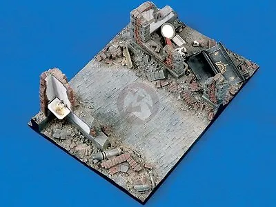 Verlinden 1/35  Downtown  Street Section With Wall Ruins WWII Diorama Base 1348 • $189.20