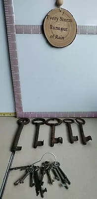 Huge Variety Lot 17 Old Unique Antique Vintage SKELETON KEYS From 1.5  To 6.5  • $9.99