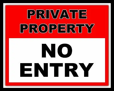 Private Property No Entry - Through Road Metal Sign Tin Plaque Others Listed 995 • £4.99
