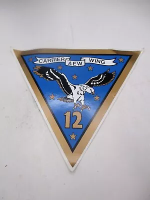 Vintage US Navy Carrier Airborne Early Warning Wing VAW-12 Sticker • $12