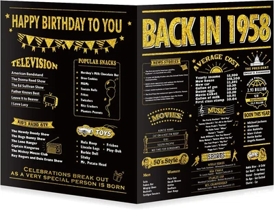 £12.03 • Buy Instadecor 65Th Birthday Card Gifts For Women Or Men, Happy And Funny 65 Year Ol