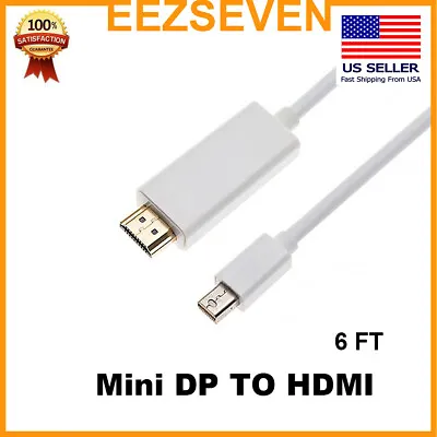 Mini DisplayPort To HDMI Cable Thunderbolt Mini DP Male To HDMI Male High Speed  • $7.50
