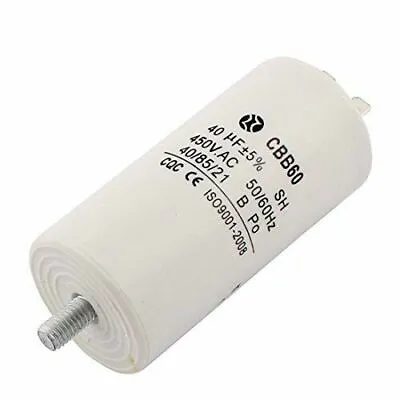 CBB60 AC 450V 50/60Hz 40uF 8mm Thread Non Polar Polypropylene Film Capacitor • $10.14