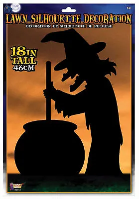 Halloween 46cm Tall Witch Stirring Cauldron Silhouette  • £3.95