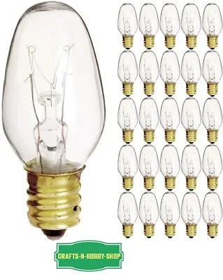 Lot Of 25 Night Light Bulbs C7 Replacement Bulbs 7watt 120v • $12.85