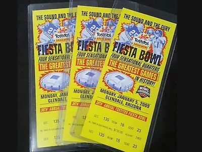 $69.99 • Buy Fiesta Bowl 2009 - Lot Of 3 Authentic Ticket Stubs - Excellent Condition