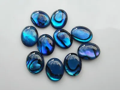 Abalone Shell Oval Cabochon10x8mm Blue. • £1.60