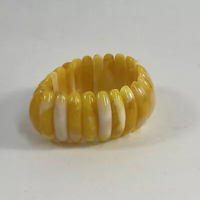 Vintage Soviet Bracelet Color Yellow Cognac Retro 80s • $35