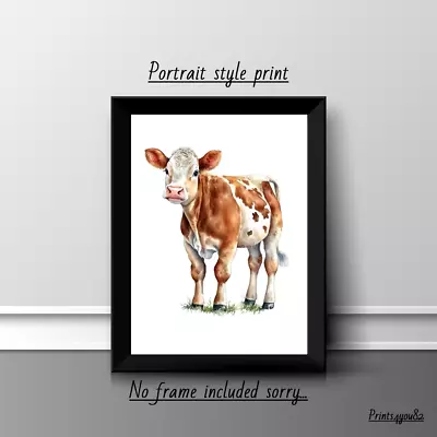 Cow Fun A4 Print Picture Poster Wall Art Home Decor Unframed Gift New • £3.99