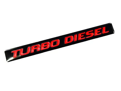 Qty 2 Turbodiesel Turbo Diesel Engine Fender Hood Emblems Badge Black Red Pair • $13.99