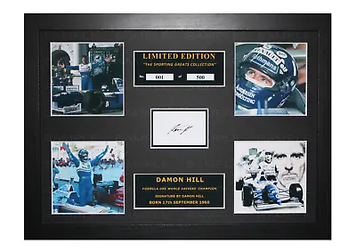 Damon Hill Signed Ltd Edition Framed Picture Memorabilia • £19.99