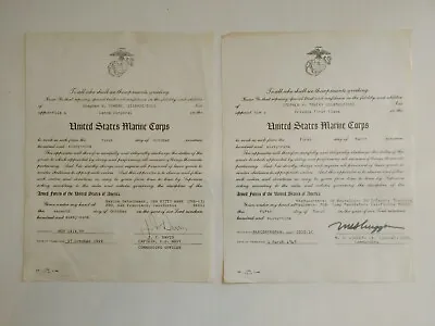 Lot (2) Usmc Marines 1969 Orders Certificate Paper Uss Kitty Hawk Camp Pendleton • $19.99