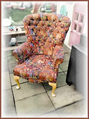 £155 • Buy Georgian Style Queen Anne Wing Back Nursery Chair...