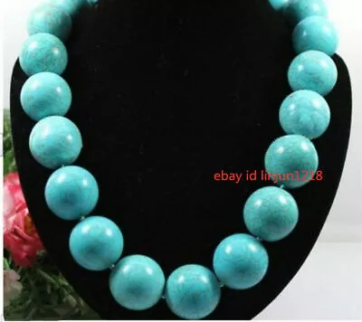 Natural 10mm Turquoise Stone Gemstone Round Beads Necklace 18'' AAA • $3.67