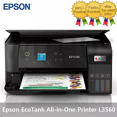 EPSON EcoTank L3560 Wi-Fi All-in-One Ink Tank Printer Print Scan Copy - Tracking • $281.44