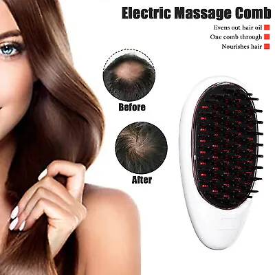 Electric Infrared Laser Hair Care Comb Vibrating Massager Hair Growth Care Brush • £13.33