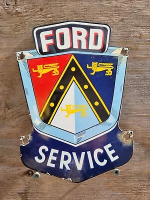 Vintage Ford Porcelain Sign Automobile Dealer Service Truck Car Sales Garage • $135.92