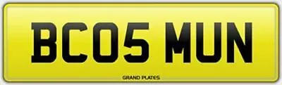 Munro Munny Munster Number Plate Bc05 Mun Registration For 2005 Car Onward Munns • £499