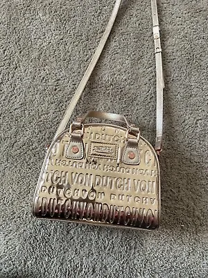 Von Dutch Rose Gold Reflective Bowling Bag Small • $100