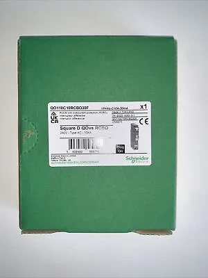 Schneider QOVs QOE 10A 10 Amp RCBO C10 QO110C10RCBO30F Square D 30mA  VAT REG’D • £99.99