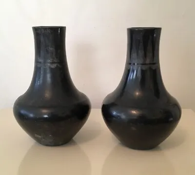 Maria Martinez Matching Vases 11 Inches Tall  Very Early Works • $6500