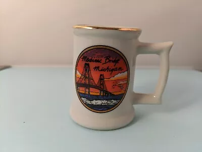 Vintage Collectible Shot Glass Mini Stein  Mackinac Bridge Michigan • $5.50