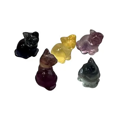 Rainbow Fluorite Mini Cat 1.5x1cm • £3.95