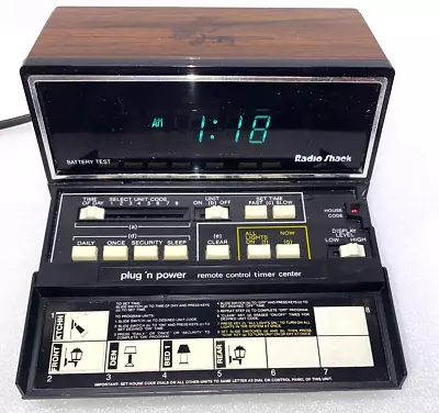 Vintage! Radio Shack Plug'n Power Remote Control Timer Center 61-2679A Clock • $12.99