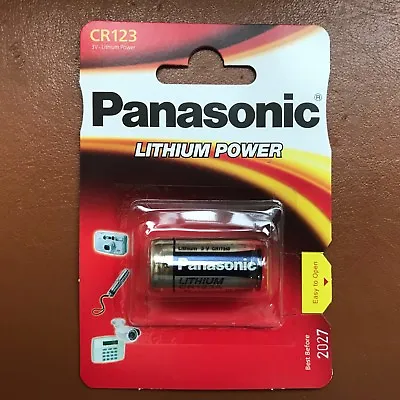 New Panasonic Cr123a 3v Lithium Photo Battery 123 Cr123 Dl123 Cr17345 Camera • £3.79