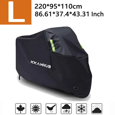 L Motorcycle Moped Bike Cover Waterproof Outdoor Rain Dust UV Storage Protector • $19.79