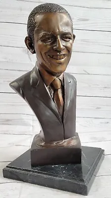 Barack Obama Bronze 15  Sculpture Bust Collectible Statue Signed Numbered  • $499