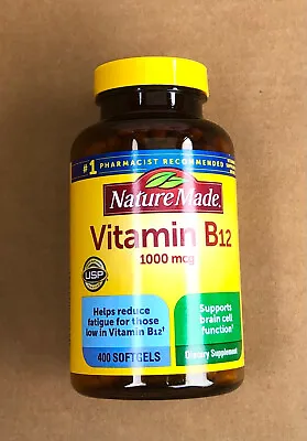 Nature Made Vitamin B12 1000mcg 400 Softgels Exp: 11/2024 • $25.49