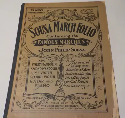 1902 The Sousa March Folio - John Philip Sousa - Famous Marches SHEET MUSIC • $3.95