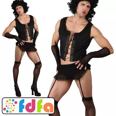 Wicked Funny Rock Guy Queen Rocky Horror Mens Adults Fancy Dress Costume • £16.99