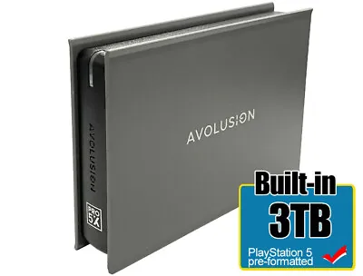 Avolusion Mini Pro-5X 3TB USB 3.0 Portable External Gaming PS5 Hard Drive Grey • $69.99