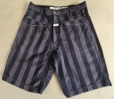 Vintage 90s Marithe Girbaud Francois Jean Striped Denim Made In USA Shorts Sz 33 • $59.99