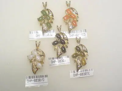 ***** 5...pendants  Designer Crystal Semi-precious Gemstone Wholesale Lot 6030 • $17.95