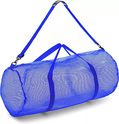 Mesh Duffle Bag With Zipper And Adjustable Shoulder Strap 15” X 36” - Multipurp • $30.88