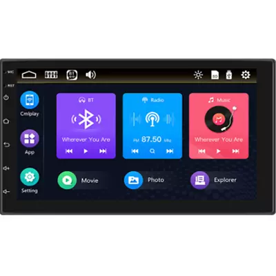 Double 2 DIN 7in Car MP5 Player Bluetooth Touch Screen Stereo Radio Mirror Link • $89.90