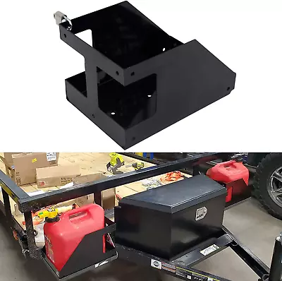 Trailer Fuel Gas Can Rack Holder With Lock 5 Gallon Liquid Container Mount Fit F • $91.88