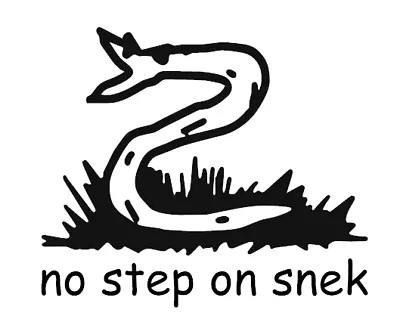 $2.50 • Buy No Step On Snek Vinyl Decal Sticker Funny Don't Tread On Me USA Many Colors