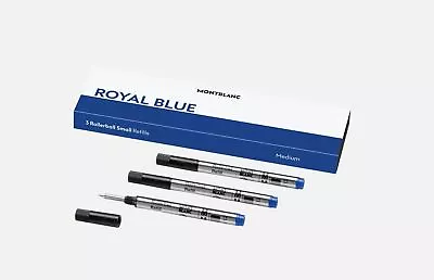 Montblanc Refill Rollerball Medium 3x1 Royal Blue Small Pen Refill • $26.29