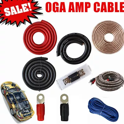 0 Awg Gauge G Amp Amplifier Wiring Cable Kit 5000 Watts High Power • £24.47